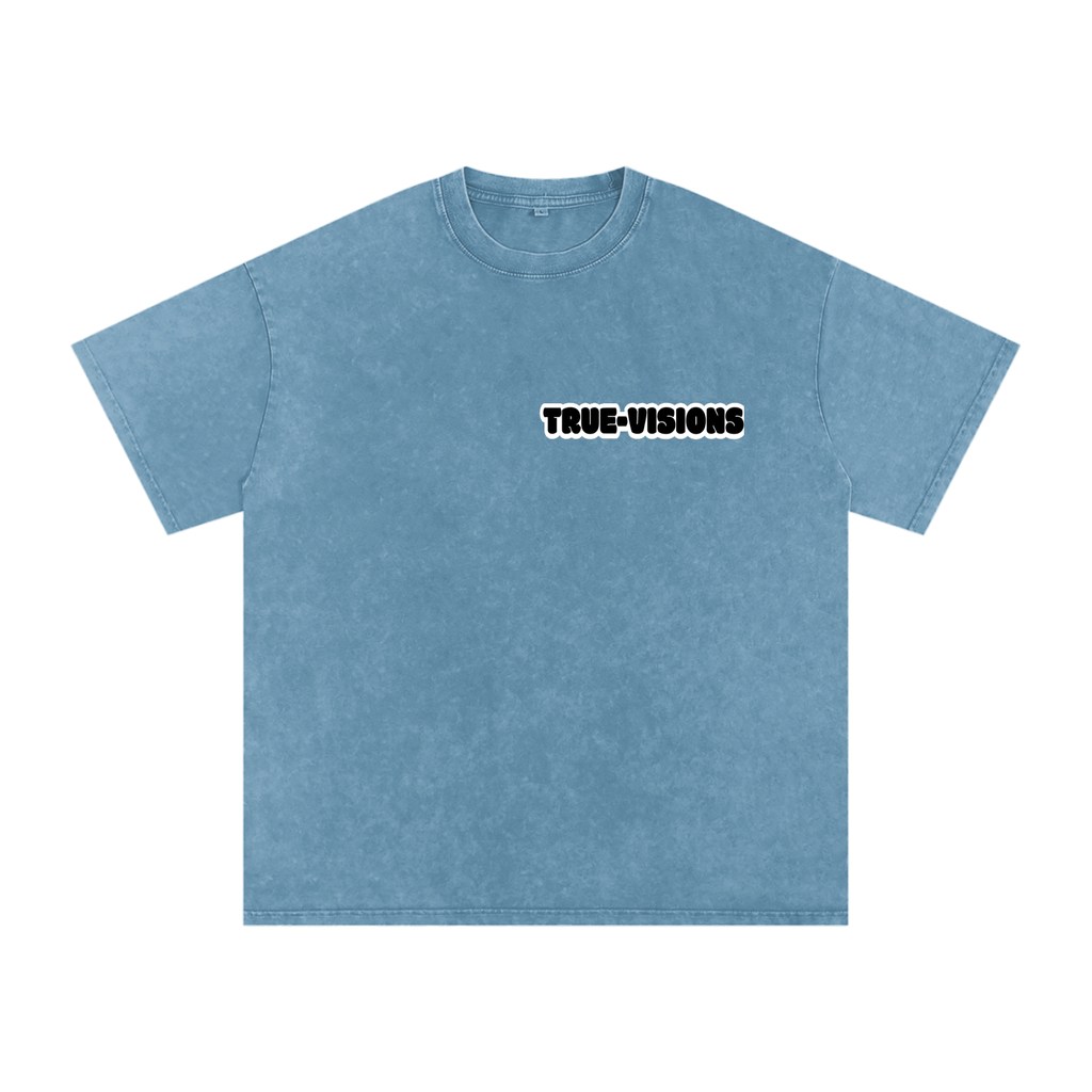 Snow Washed Oversized Cotton T-Shirt