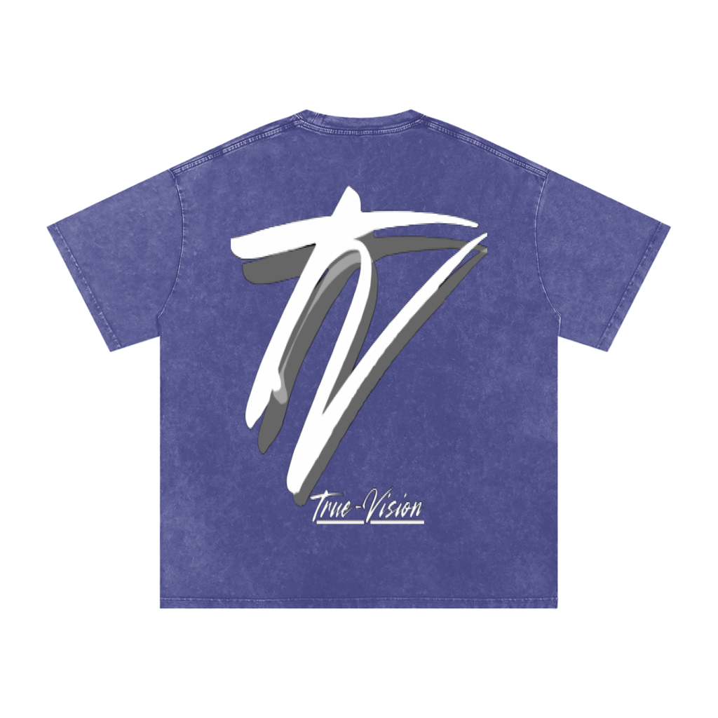 Snow Washed Oversized Cotton T-Shirt