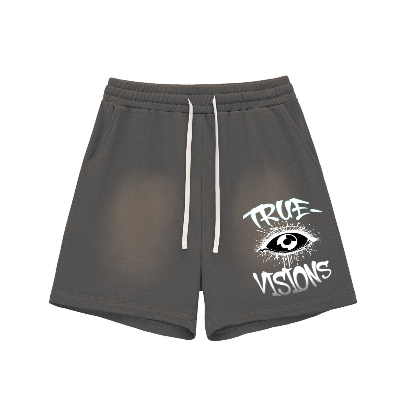 Sun Fade Raw Edge Cotton Shorts