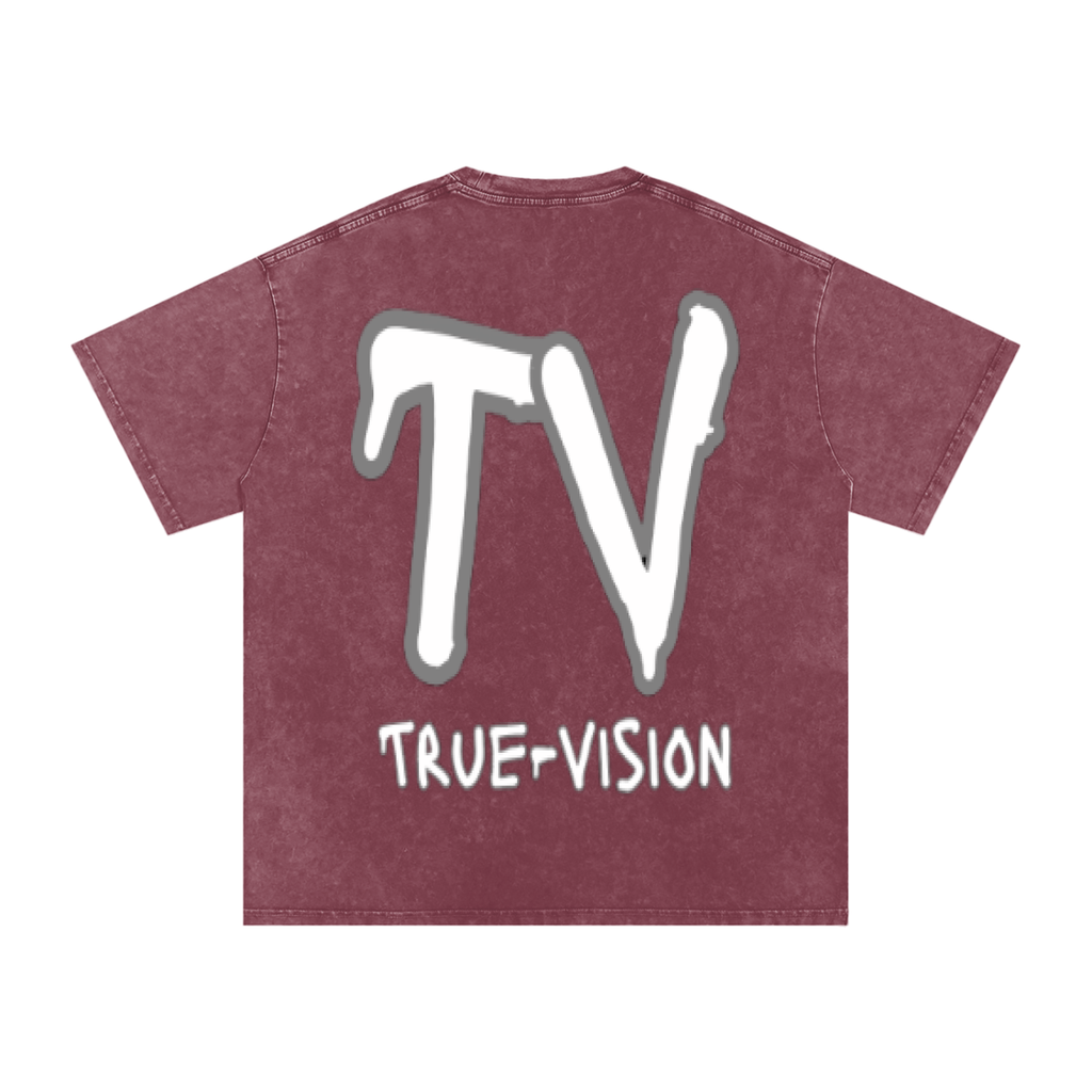 Snow Washed Oversized Cotton T-Shirt
