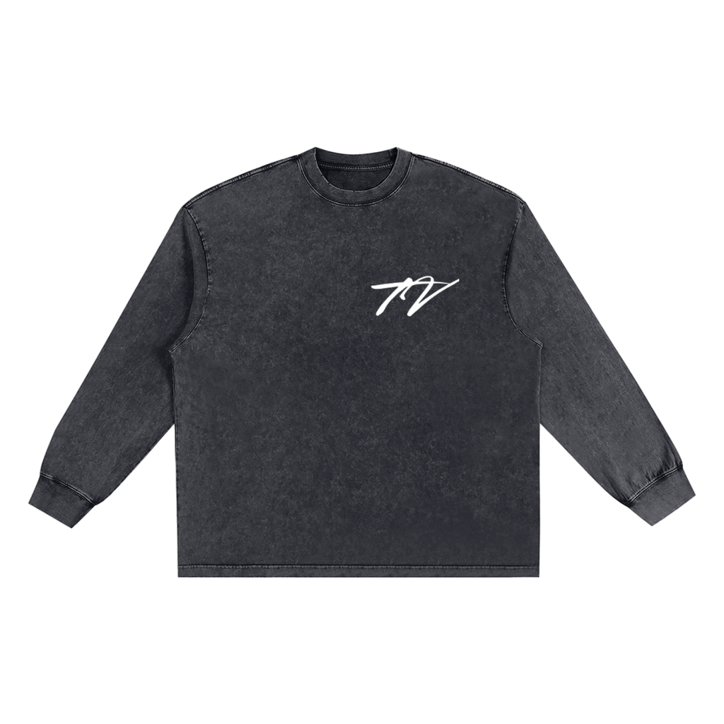 Snow Washed Frayed Edge T-Shirt