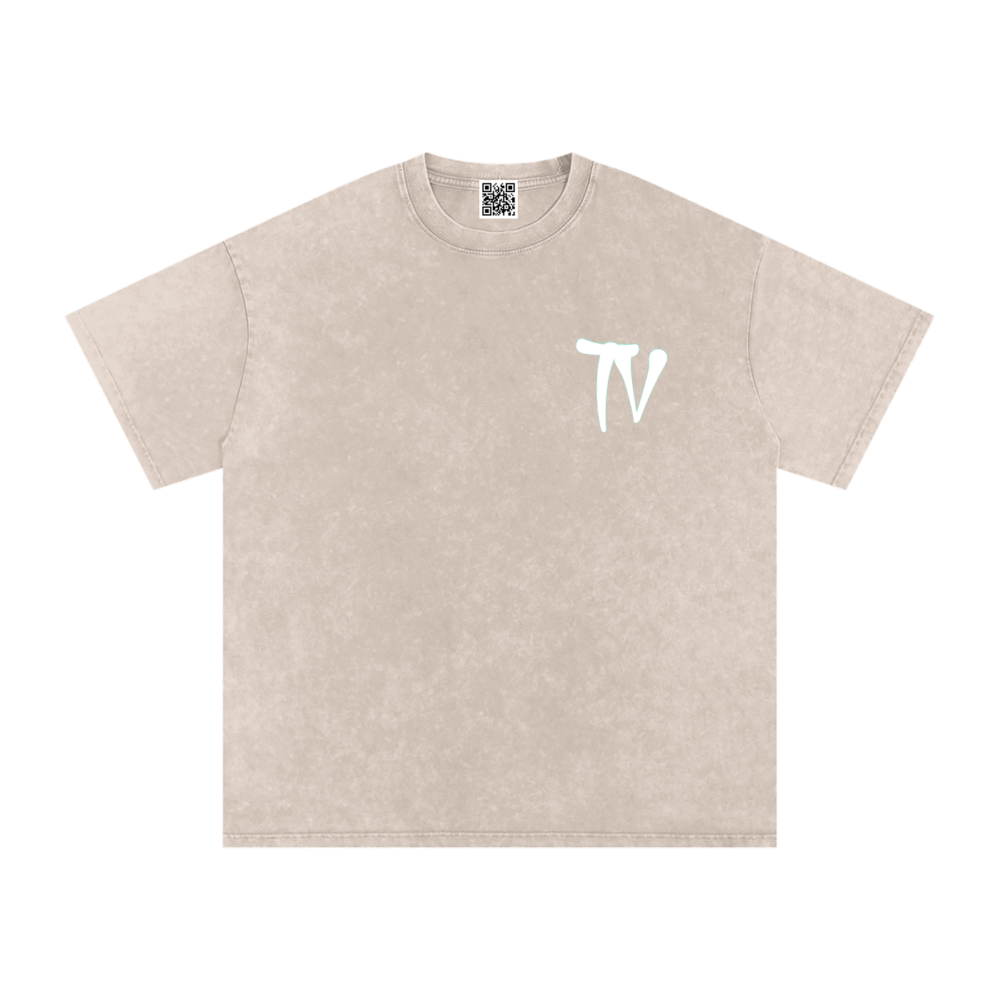 Snow Washed Oversized Cotton T-Shirt