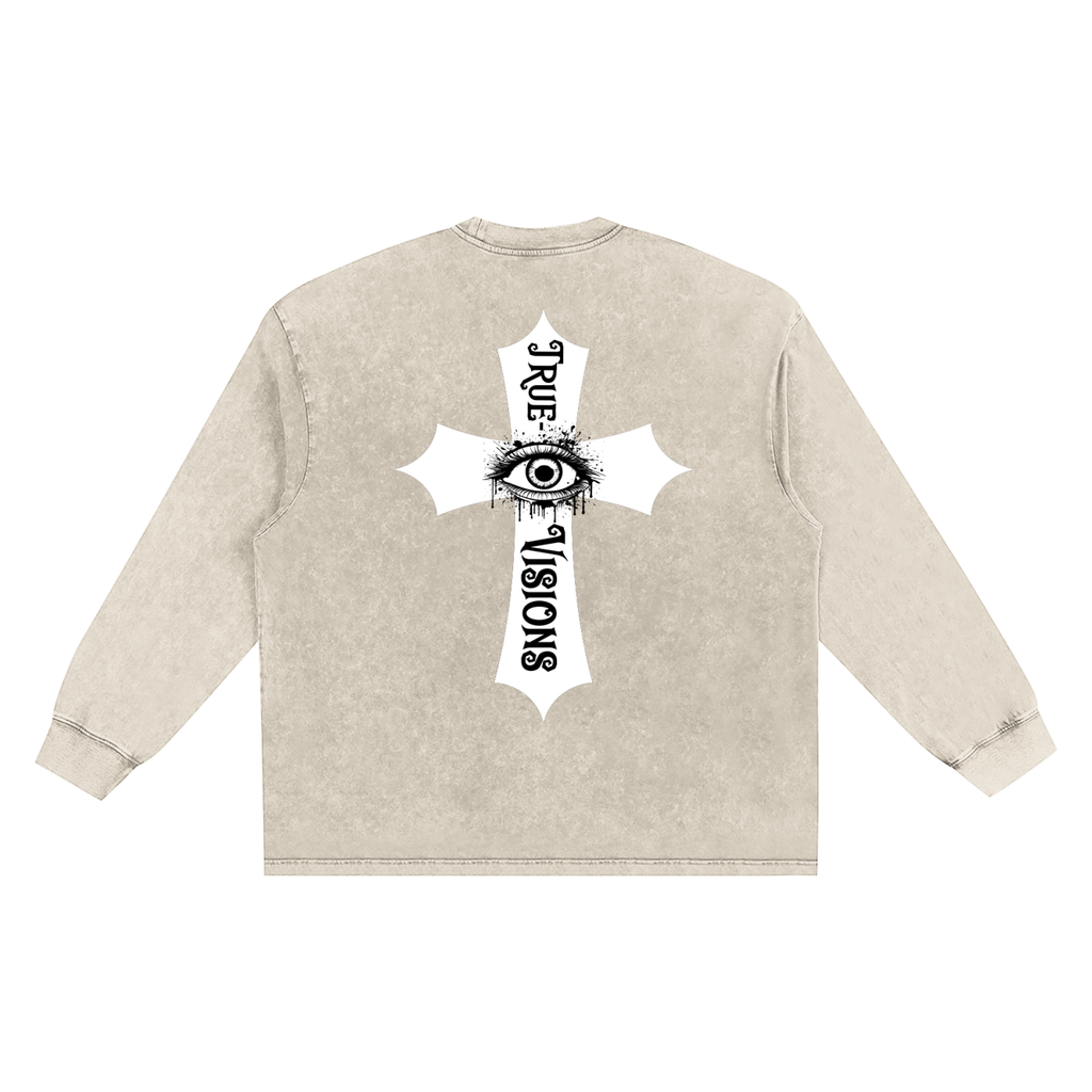 Snow Washed Frayed Edge T-Shirt