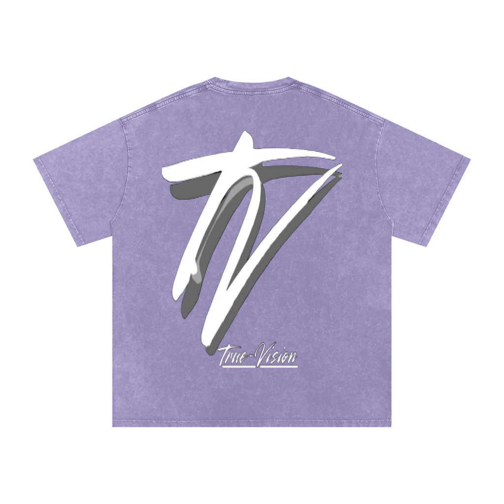 Snow Washed Oversized Cotton T-Shirt