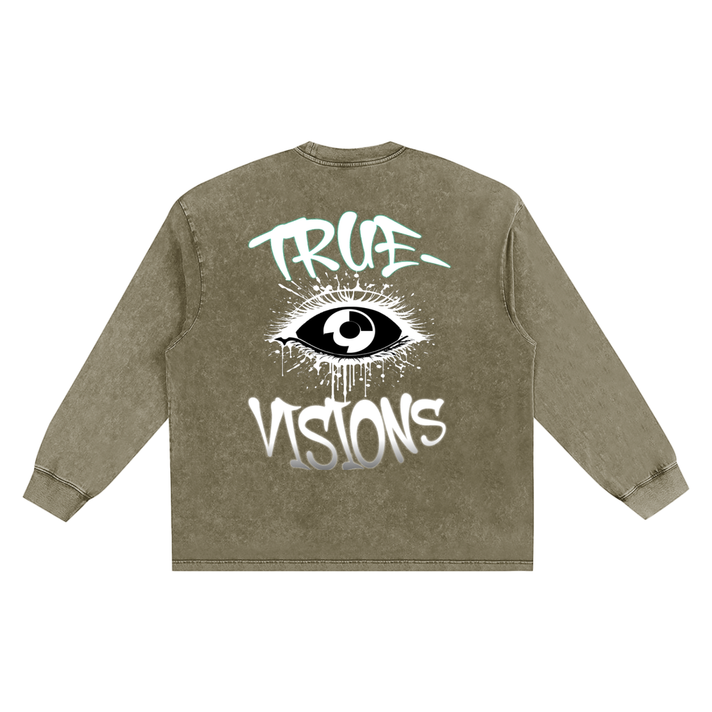 Snow Washed Frayed Edge T-Shirt