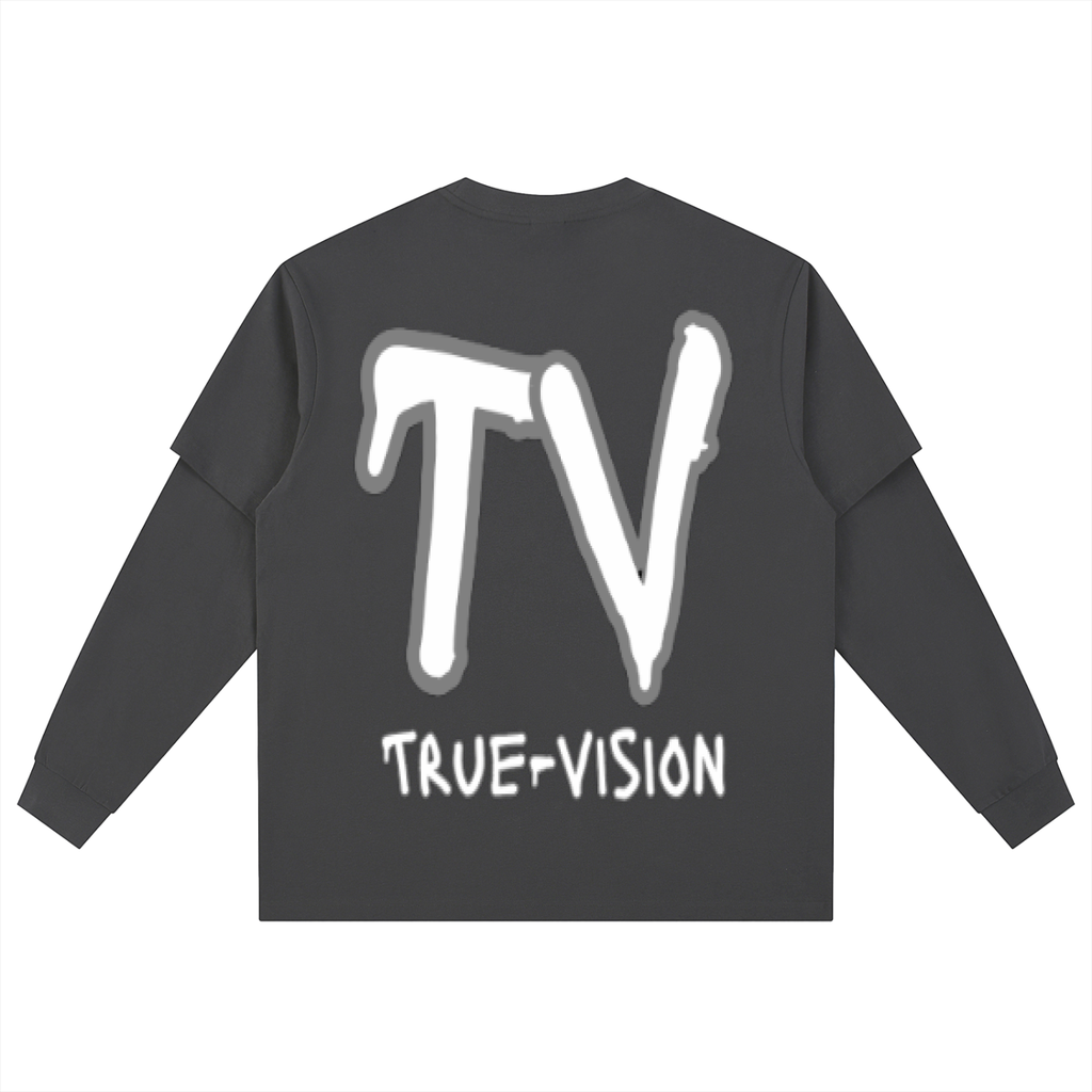 Layered Long Sleeve Oversized Tee