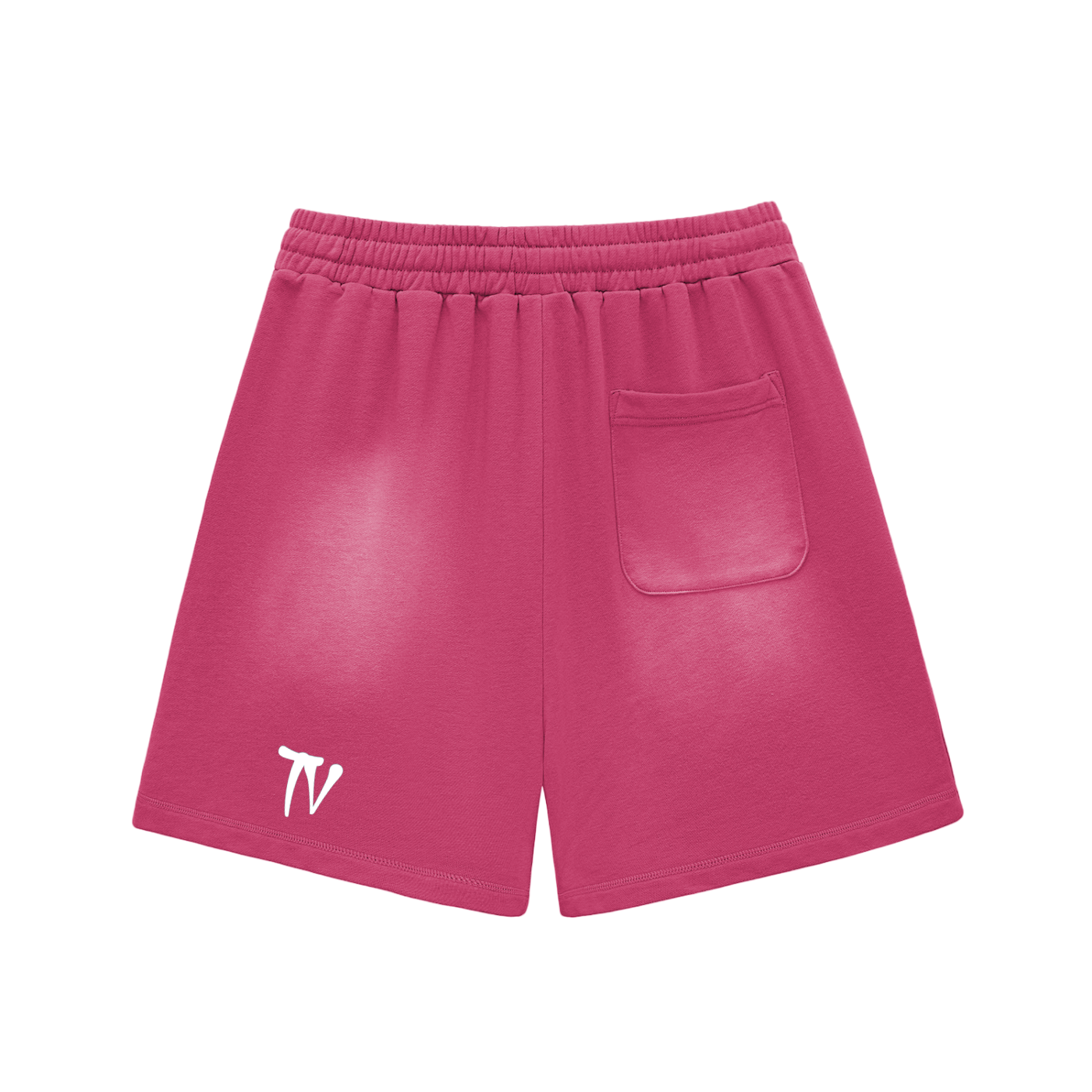 Sun Fade Raw Edge Cotton Shorts