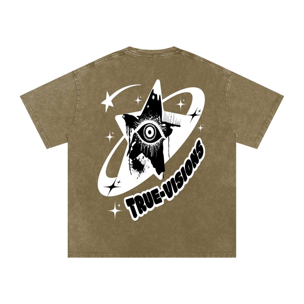 Snow Washed Oversized Cotton T-Shirt