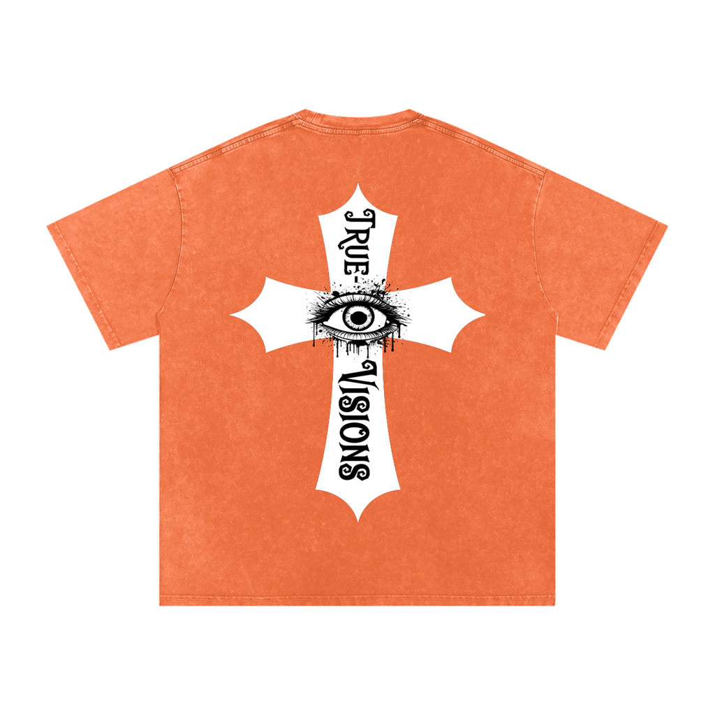 Snow Washed Oversized Cotton T-Shirt