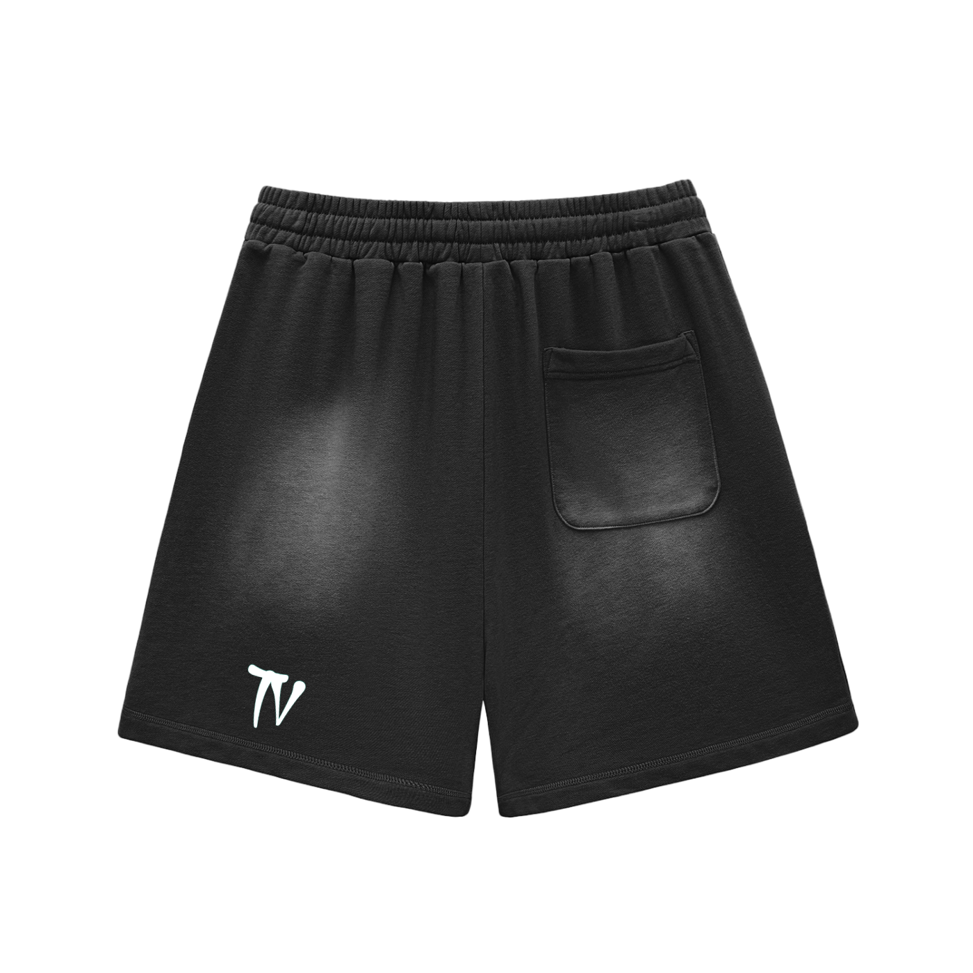 Sun Fade Raw Edge Cotton Shorts