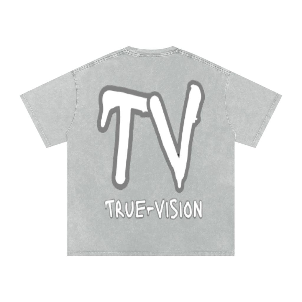 Snow Washed Oversized Cotton T-Shirt