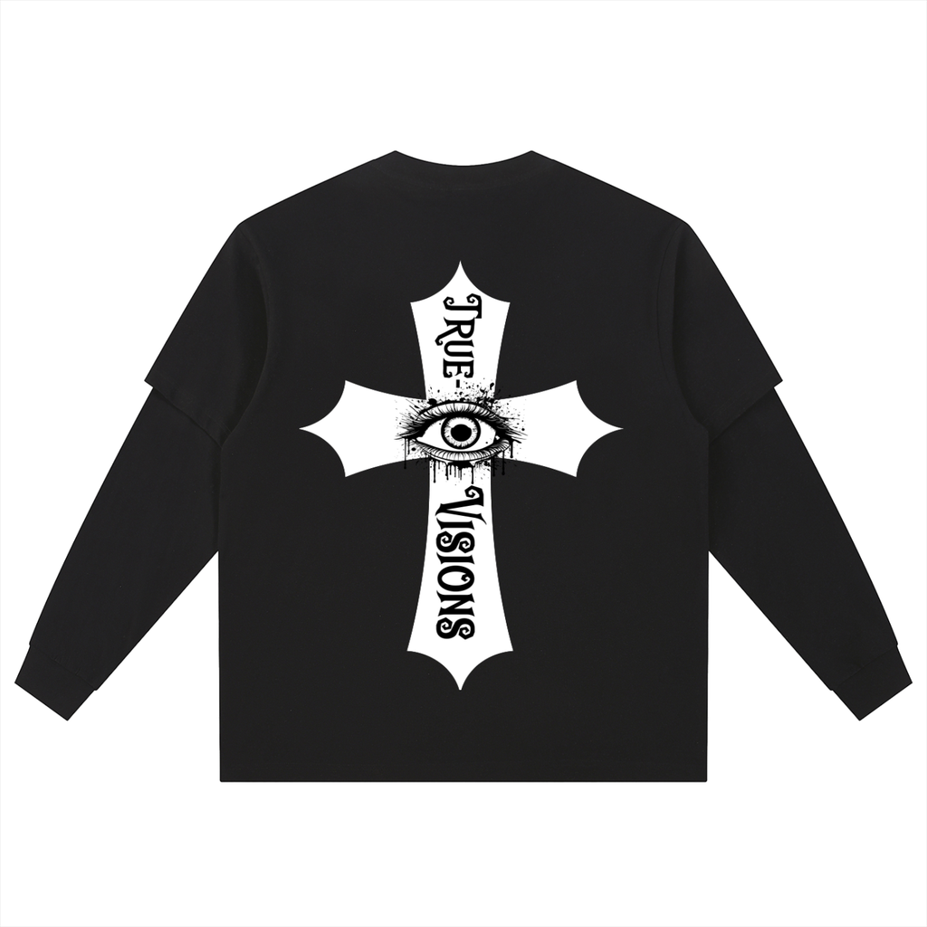 Layered Long Sleeve Oversized Tee