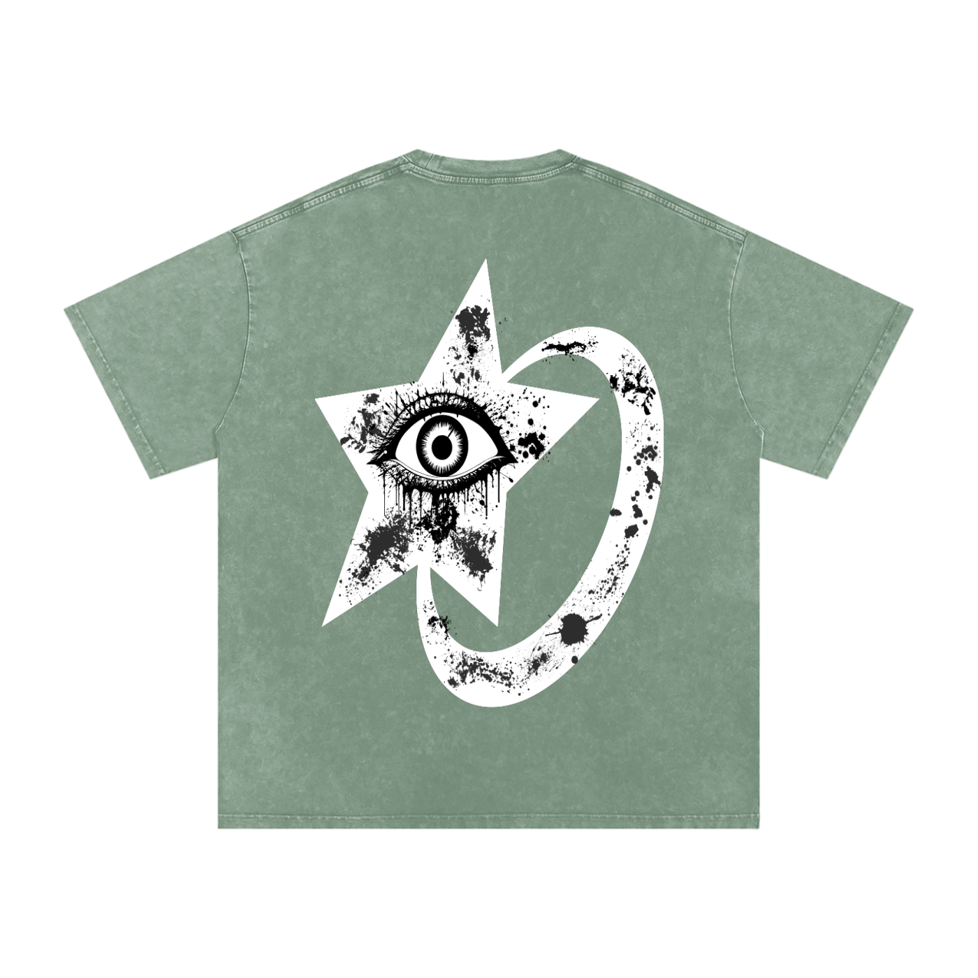 Snow Washed Oversized Cotton T-Shirt