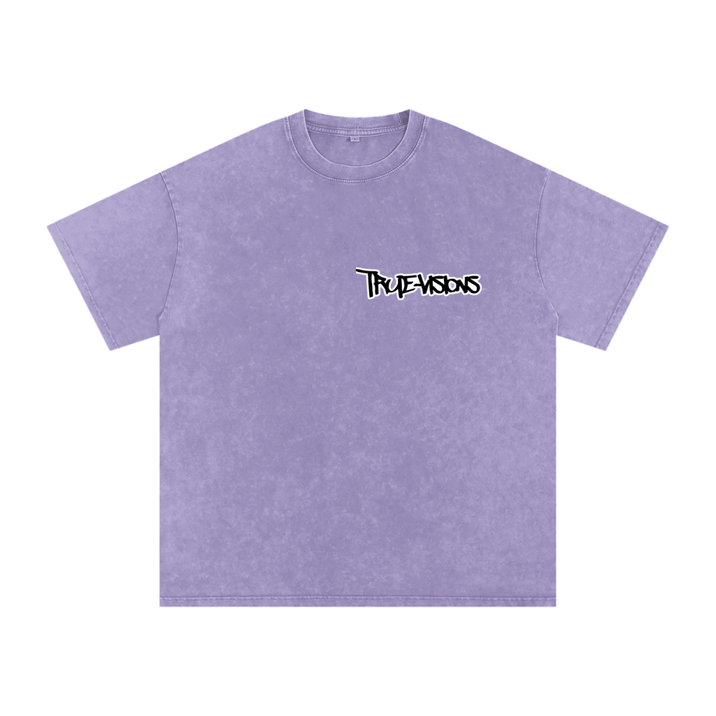 Snow Washed Oversized Cotton T-Shirt