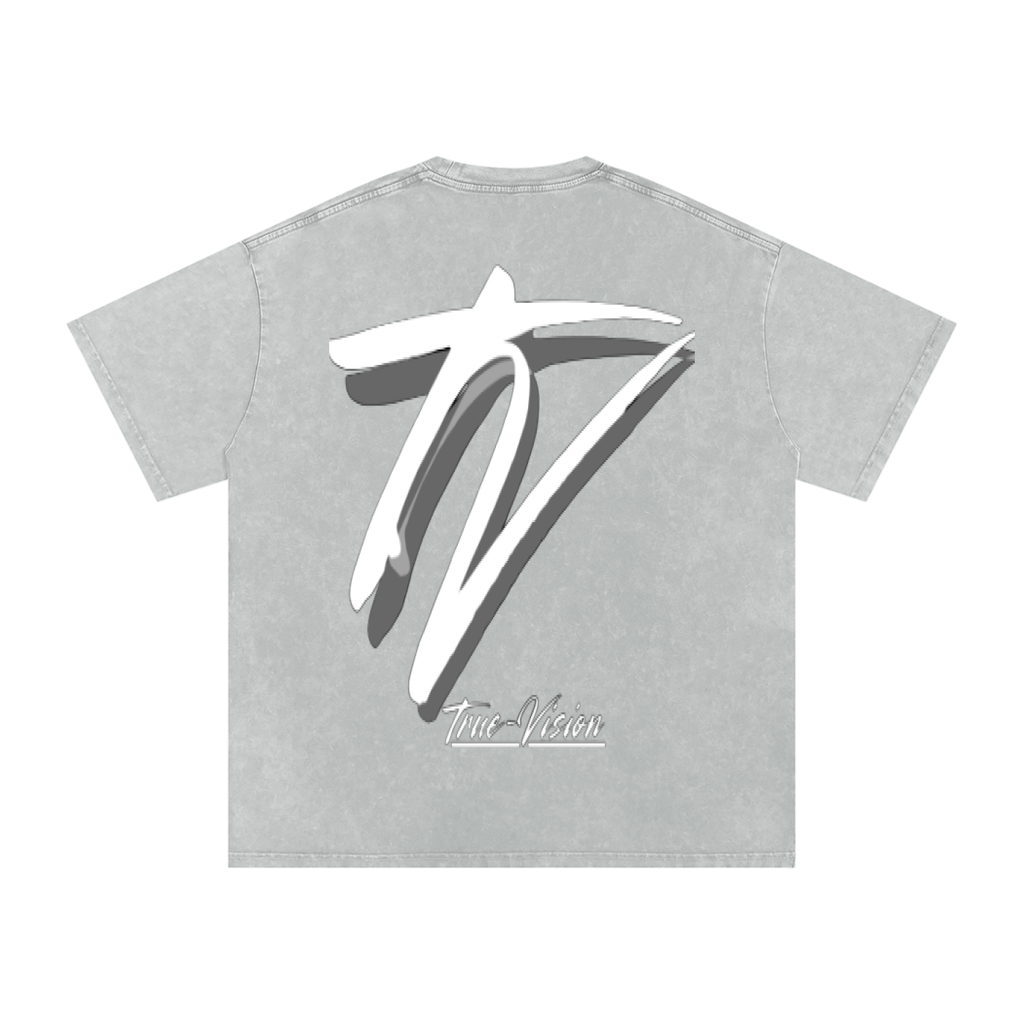 Snow Washed Oversized Cotton T-Shirt