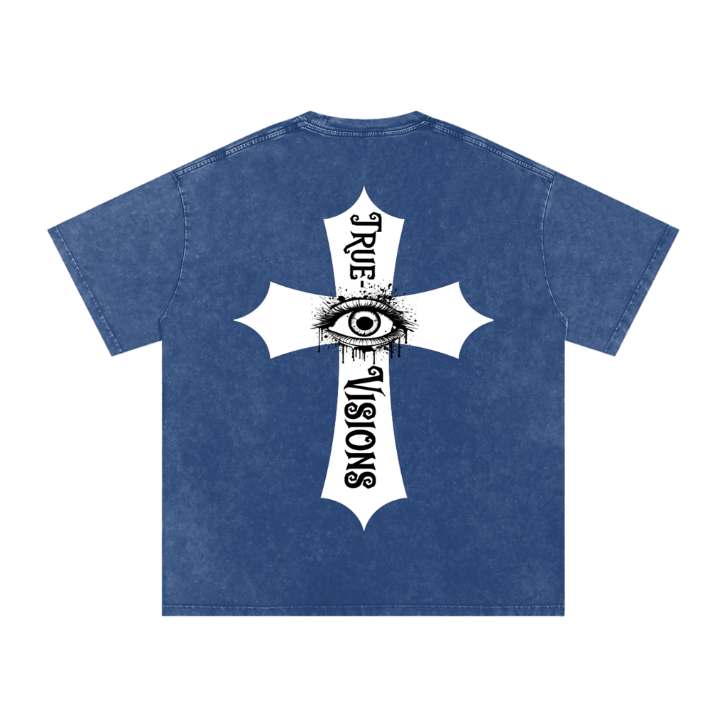 Snow Washed Oversized Cotton T-Shirt