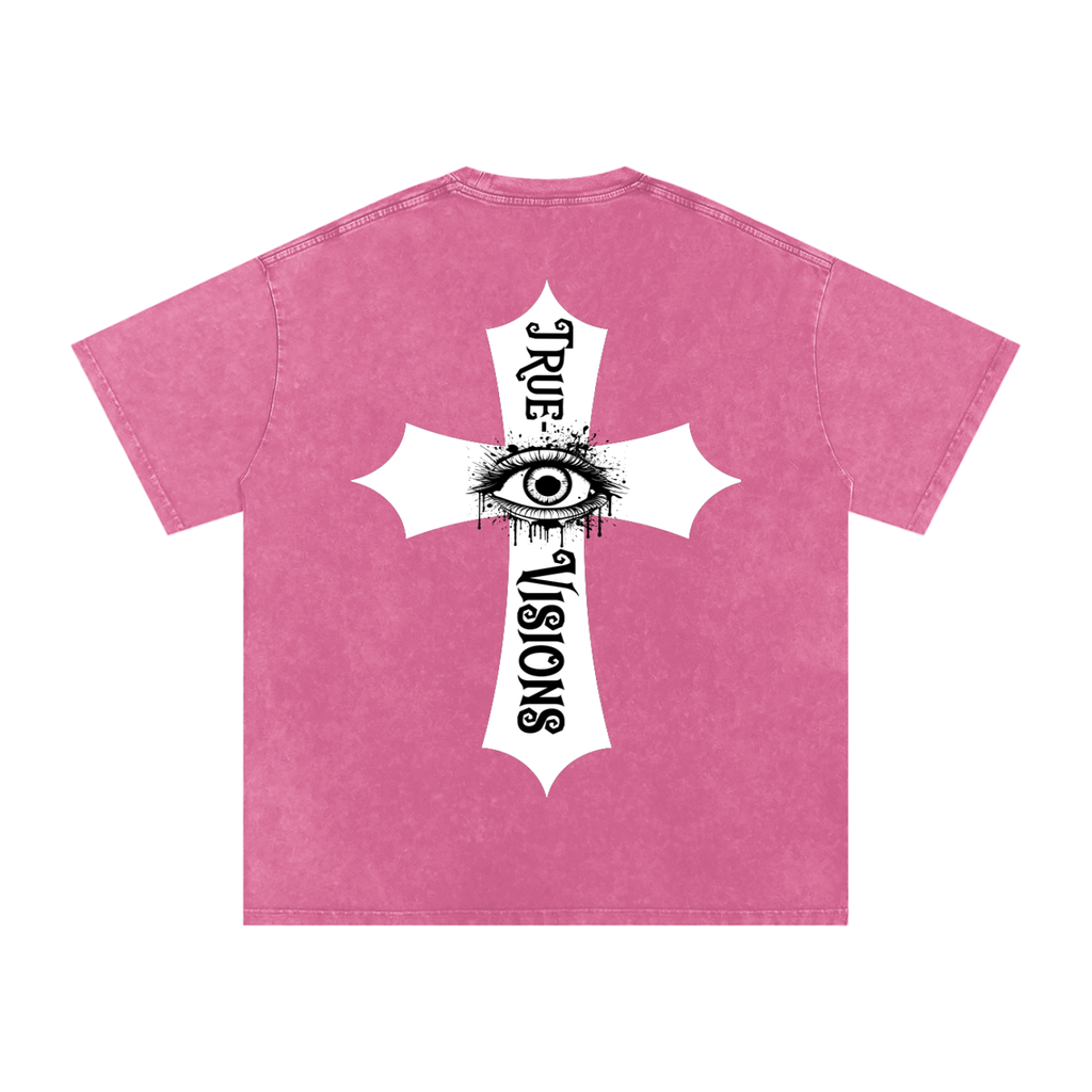 Snow Washed Oversized Cotton T-Shirt