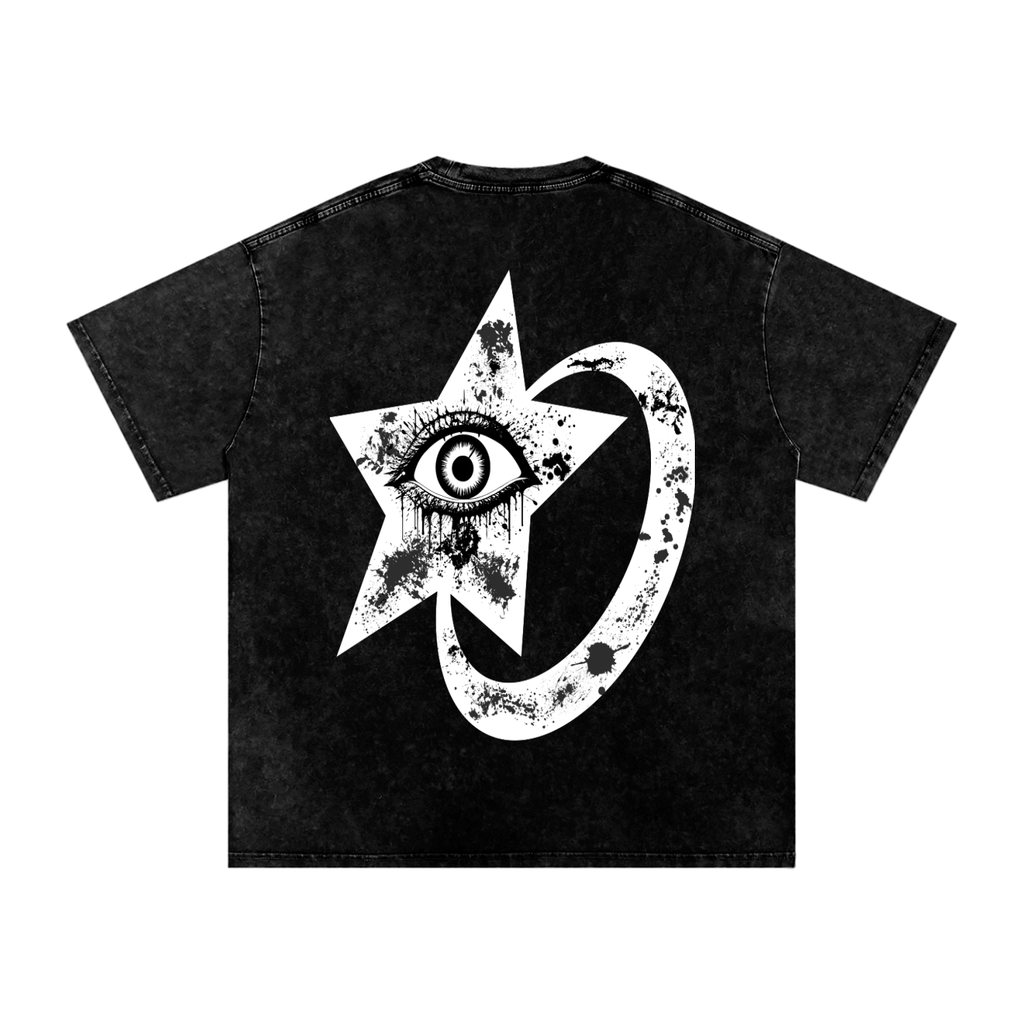 Snow Washed Oversized Cotton T-Shirt