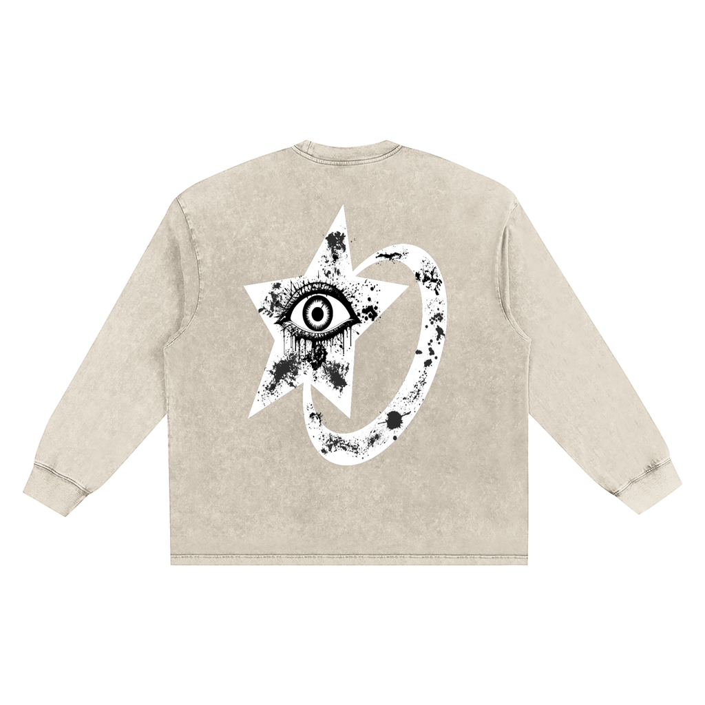 Snow Washed Frayed Edge T-Shirt