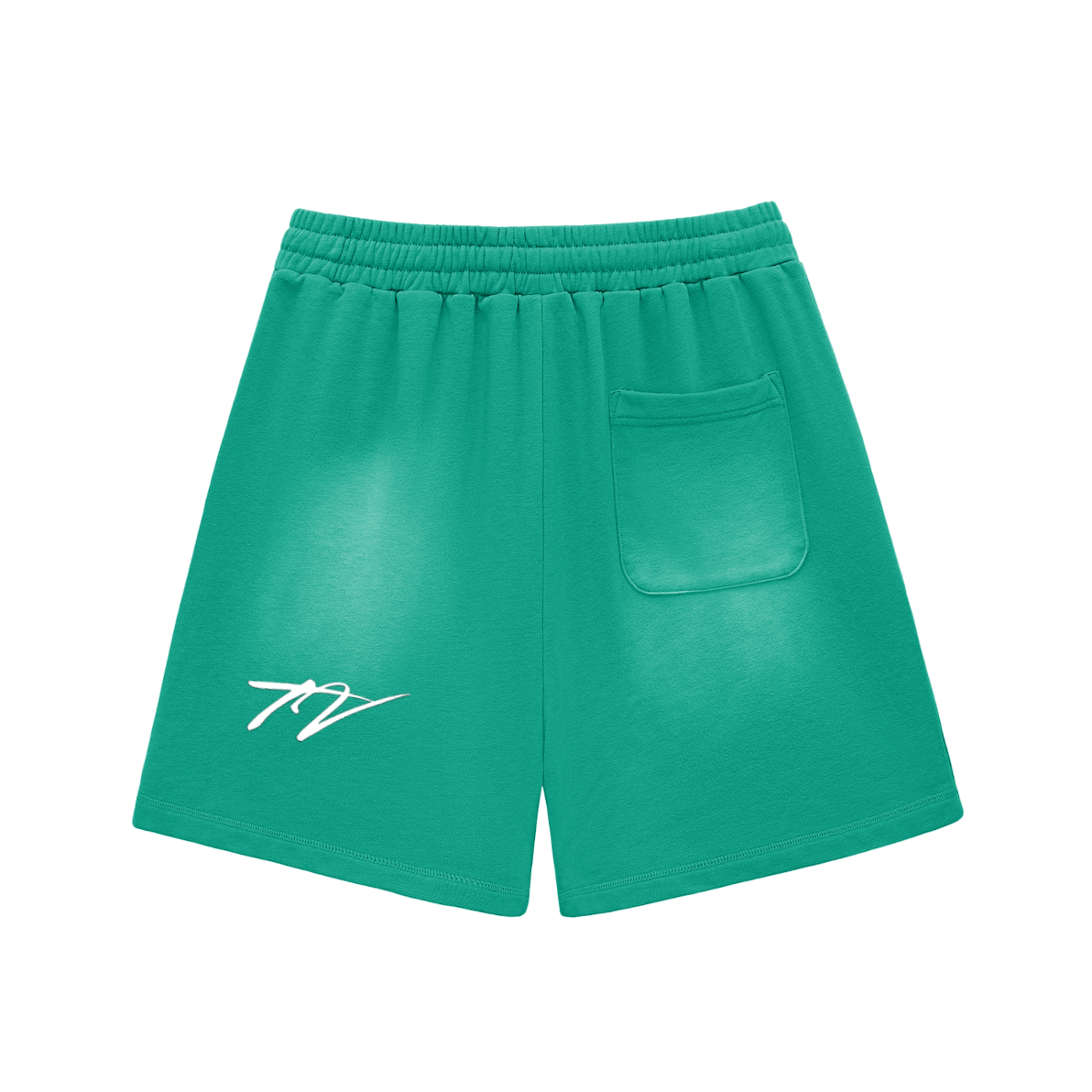 Sun Fade Raw Edge Cotton Shorts