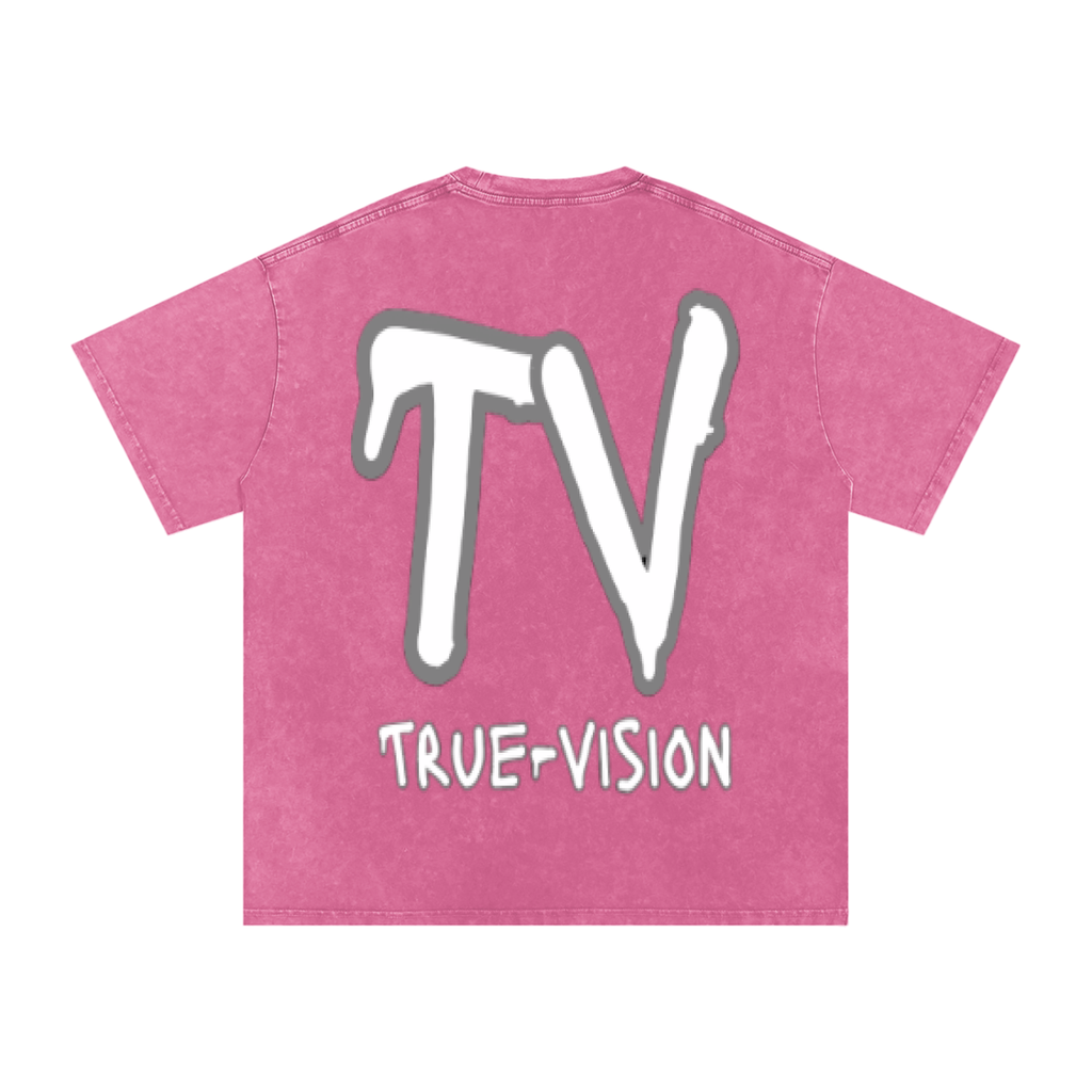 Snow Washed Oversized Cotton T-Shirt