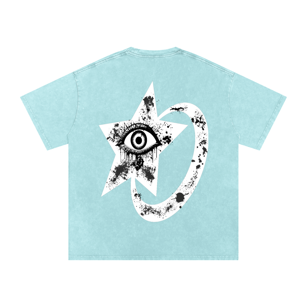 Snow Washed Oversized Cotton T-Shirt