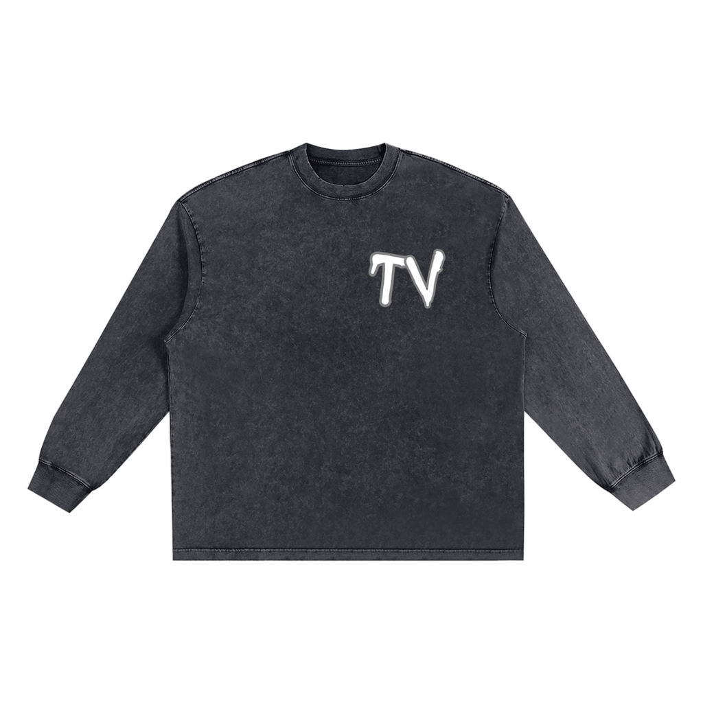 Snow Washed Frayed Edge T-Shirt