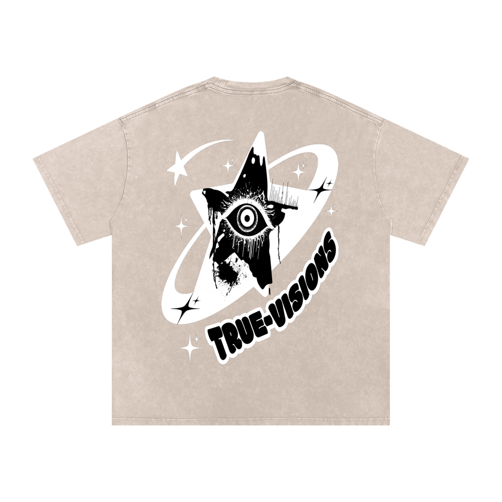 Snow Washed Oversized Cotton T-Shirt