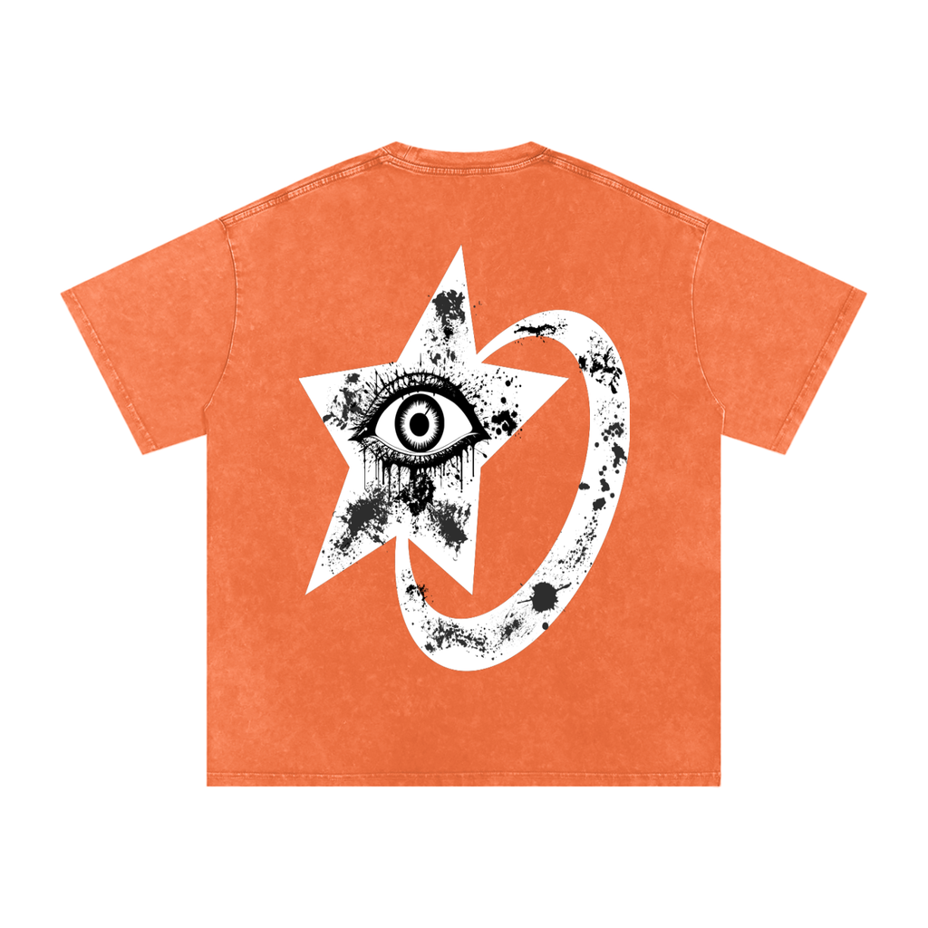 Snow Washed Oversized Cotton T-Shirt