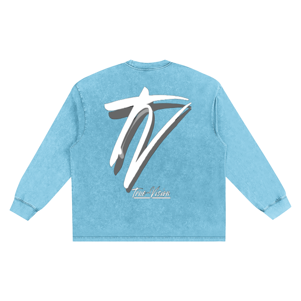 Snow Washed Frayed Edge T-Shirt