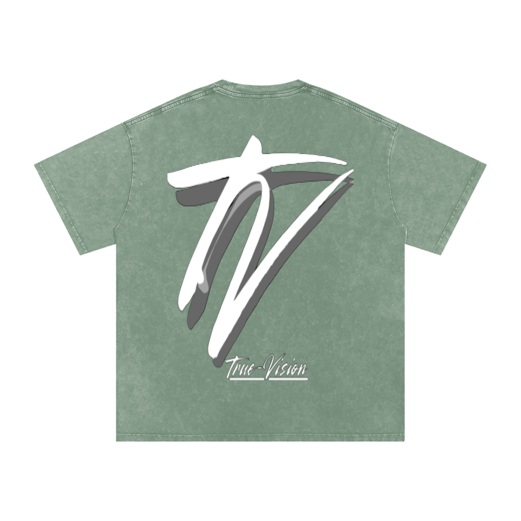 Snow Washed Oversized Cotton T-Shirt