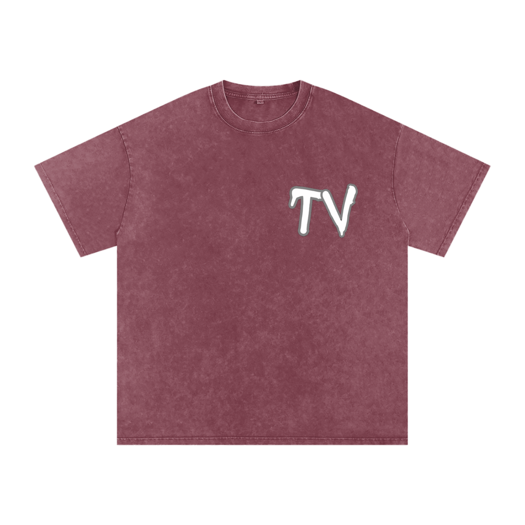 Snow Washed Oversized Cotton T-Shirt