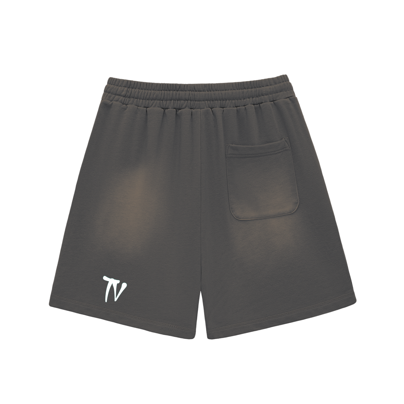 Sun Fade Raw Edge Cotton Shorts