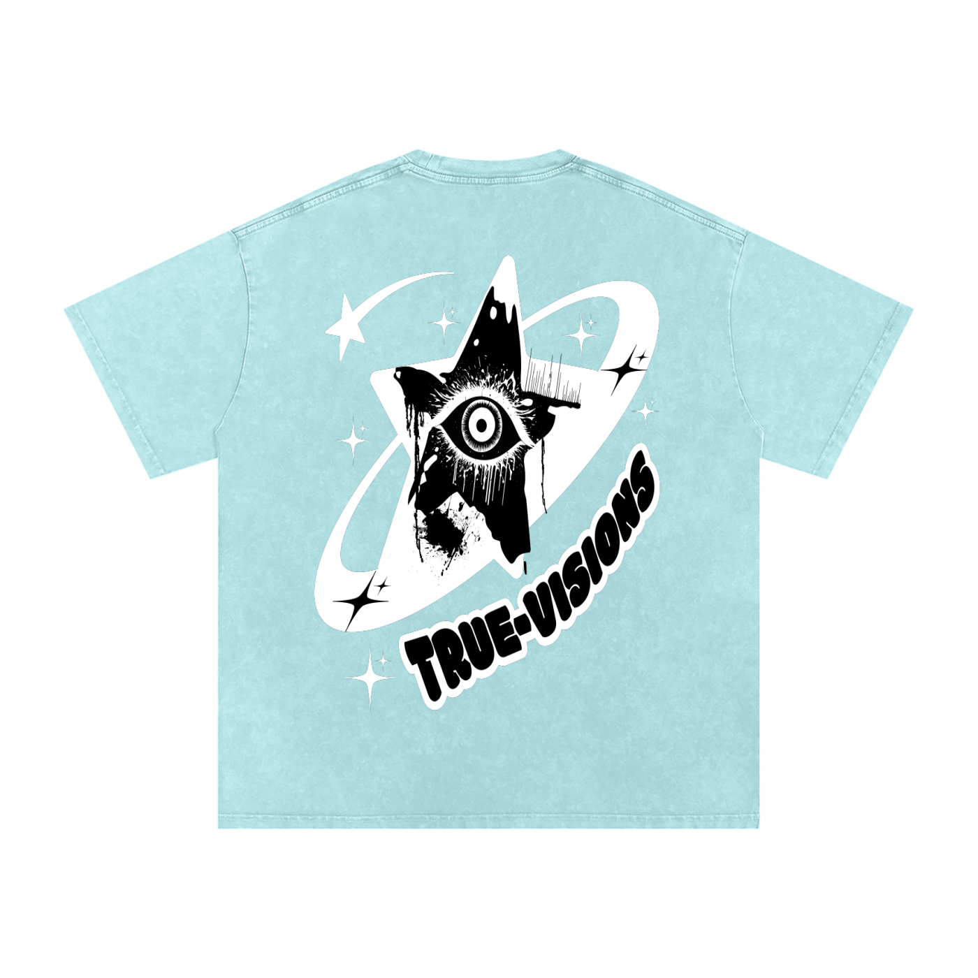 Snow Washed Oversized Cotton T-Shirt