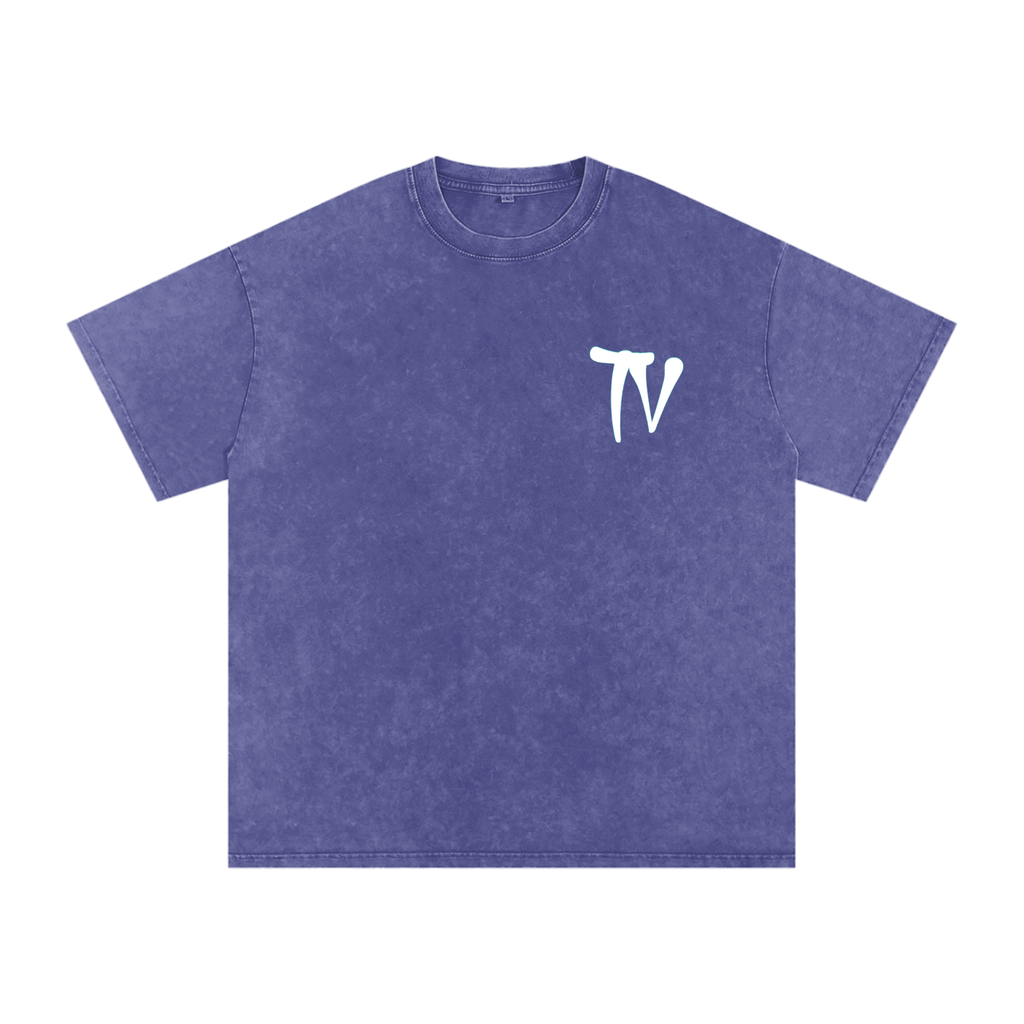Snow Washed Oversized Cotton T-Shirt