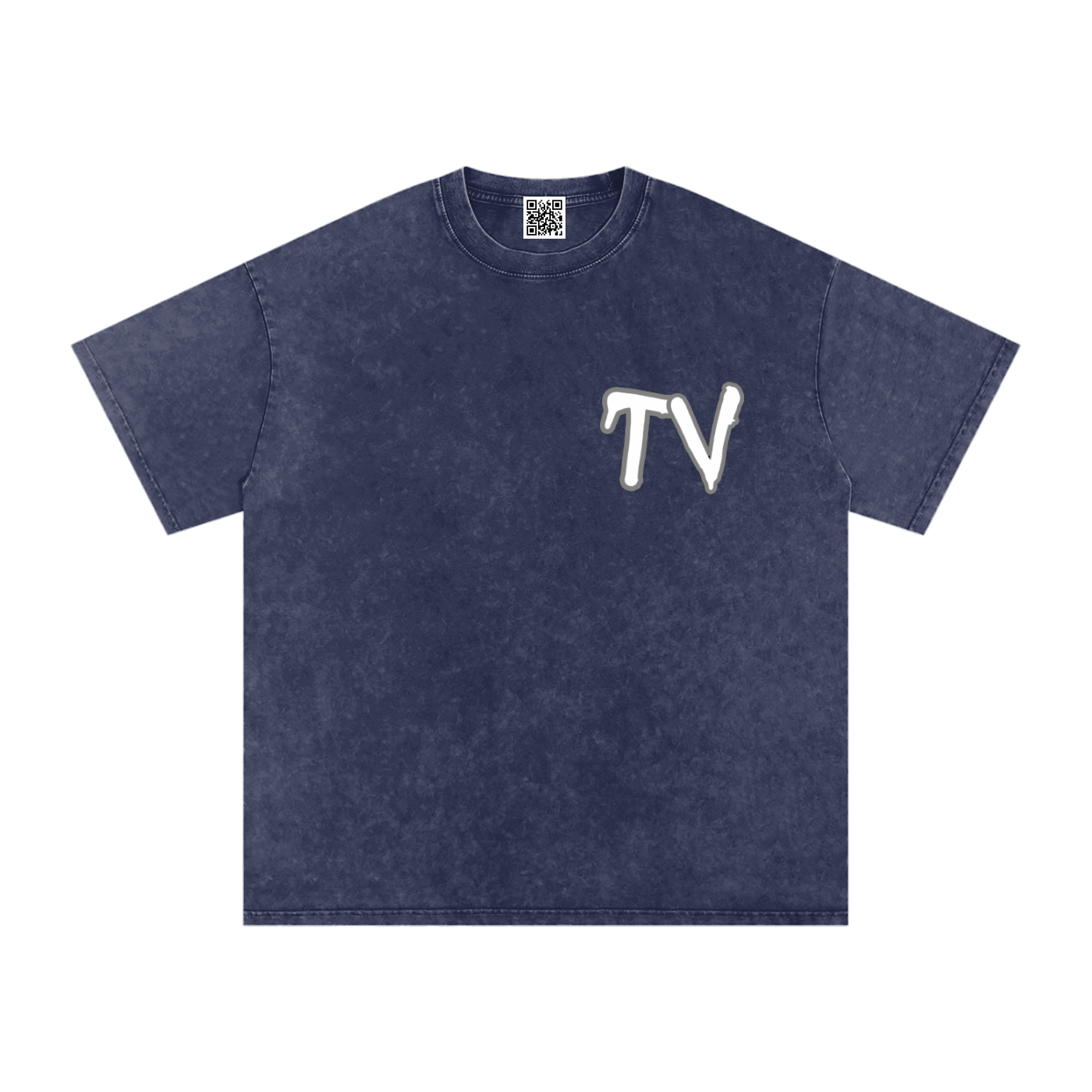 Snow Washed Oversized Cotton T-Shirt