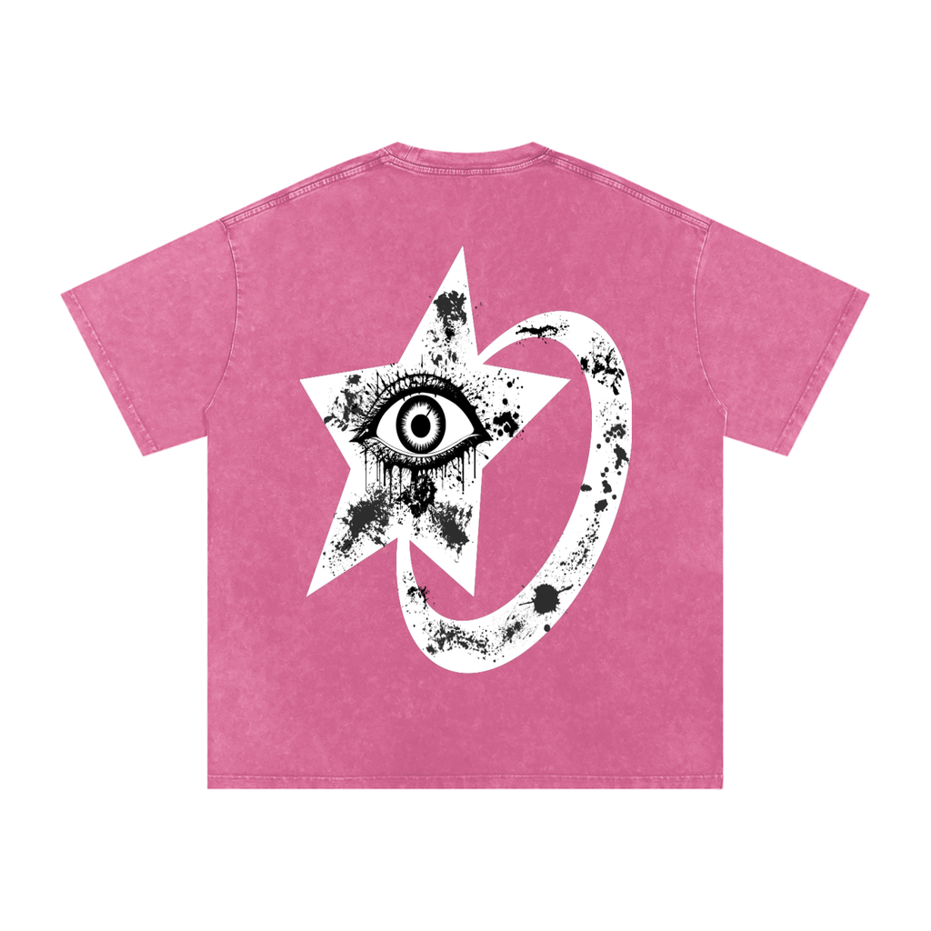 Snow Washed Oversized Cotton T-Shirt