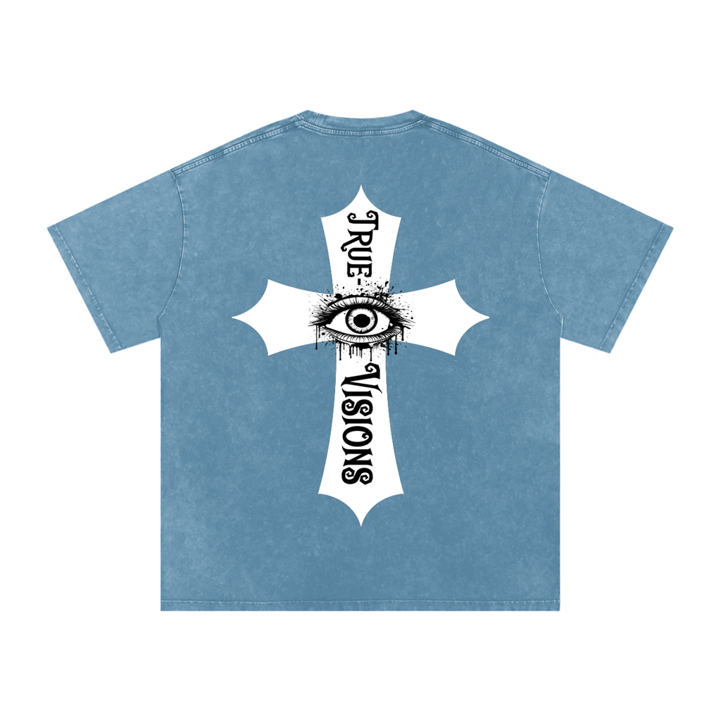 Snow Washed Oversized Cotton T-Shirt