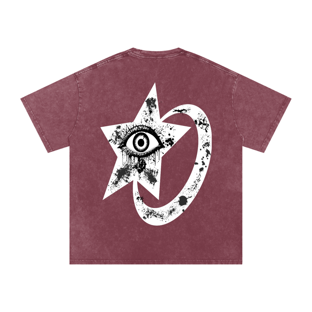 Snow Washed Oversized Cotton T-Shirt