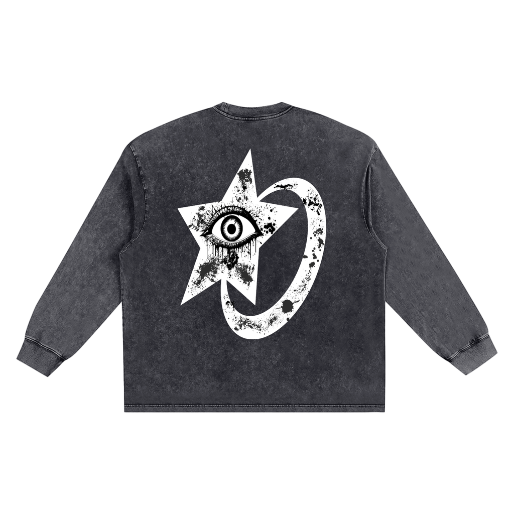 Snow Washed Frayed Edge T-Shirt