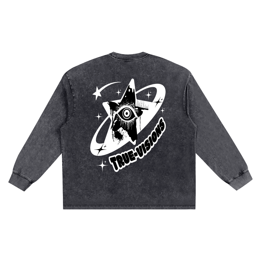 Snow Washed Frayed Edge T-Shirt