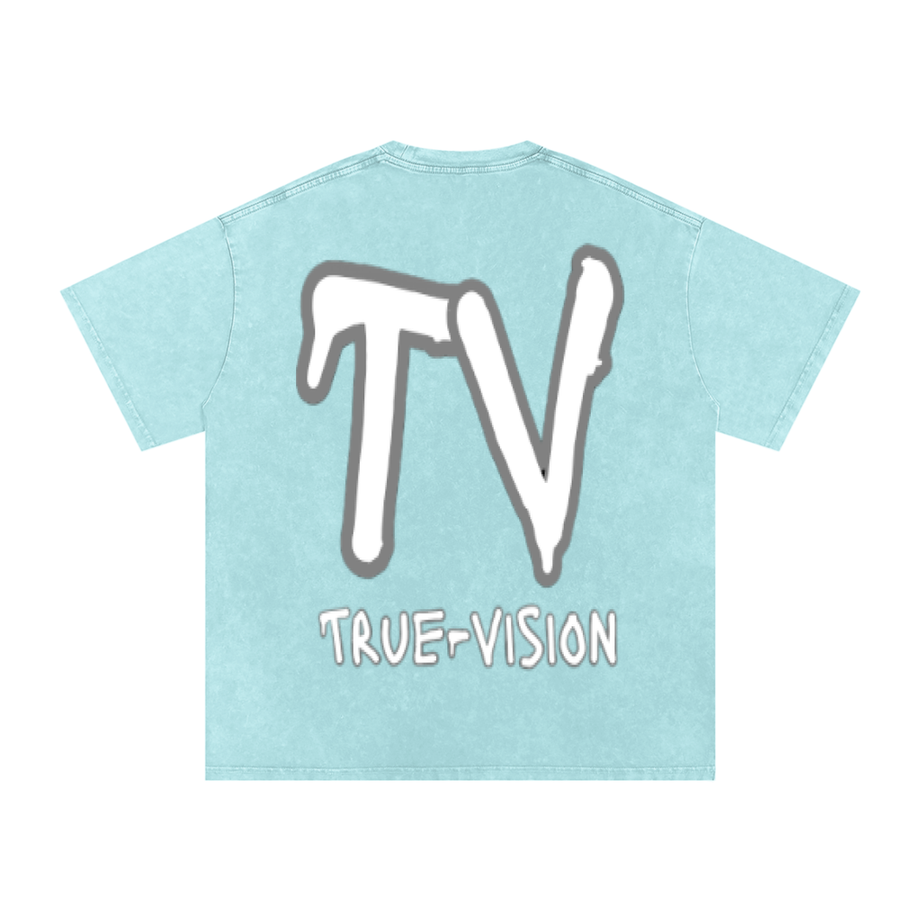 Snow Washed Oversized Cotton T-Shirt