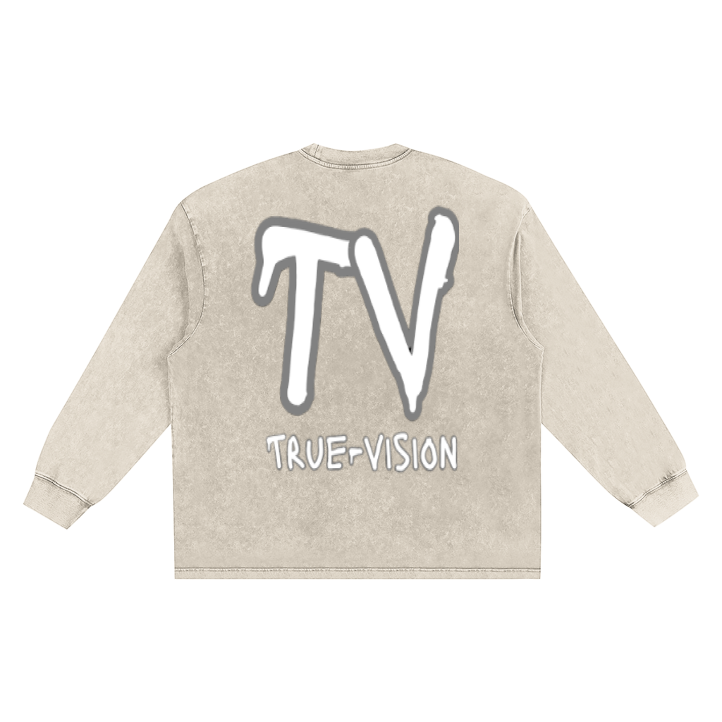 Snow Washed Frayed Edge T-Shirt