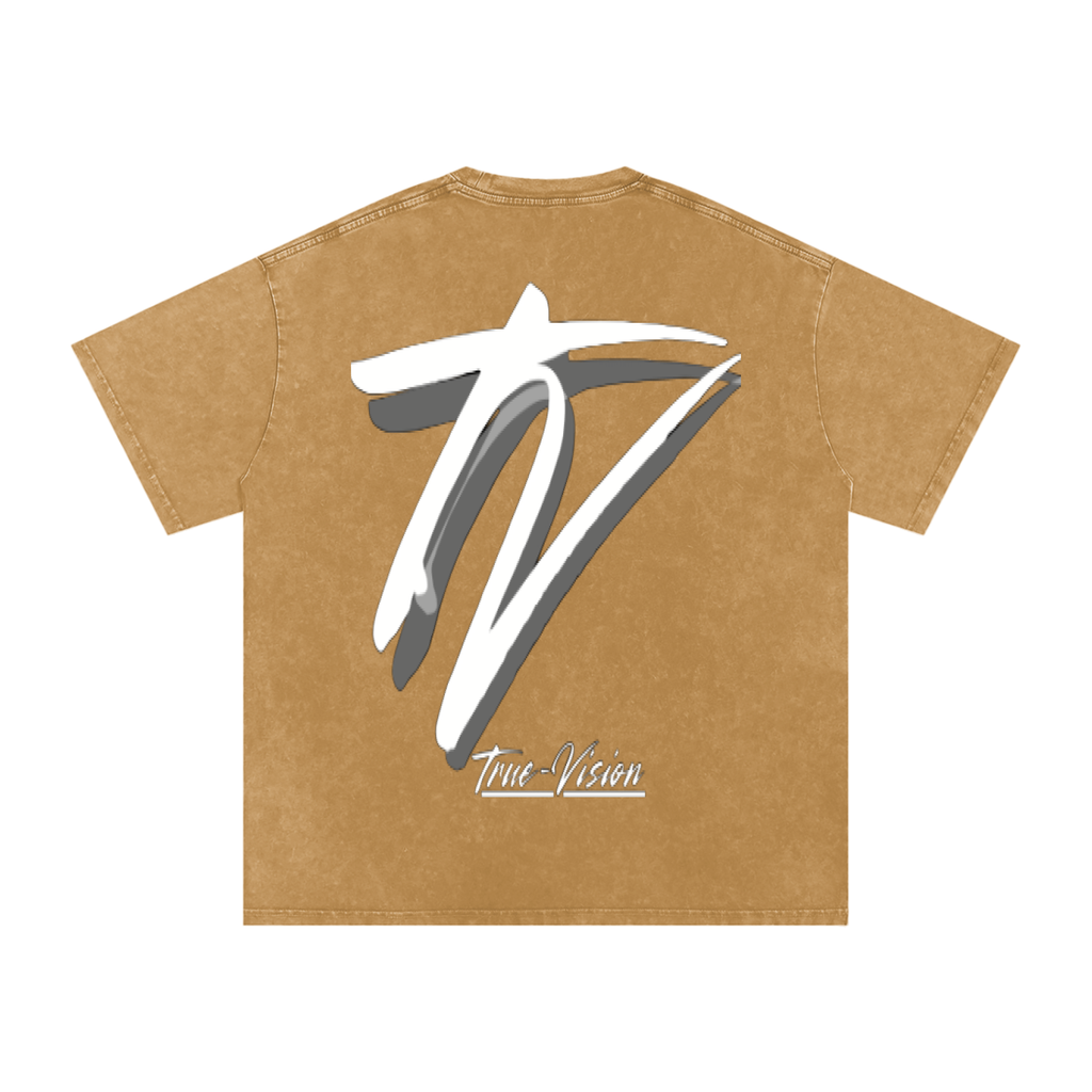 Snow Washed Oversized Cotton T-Shirt