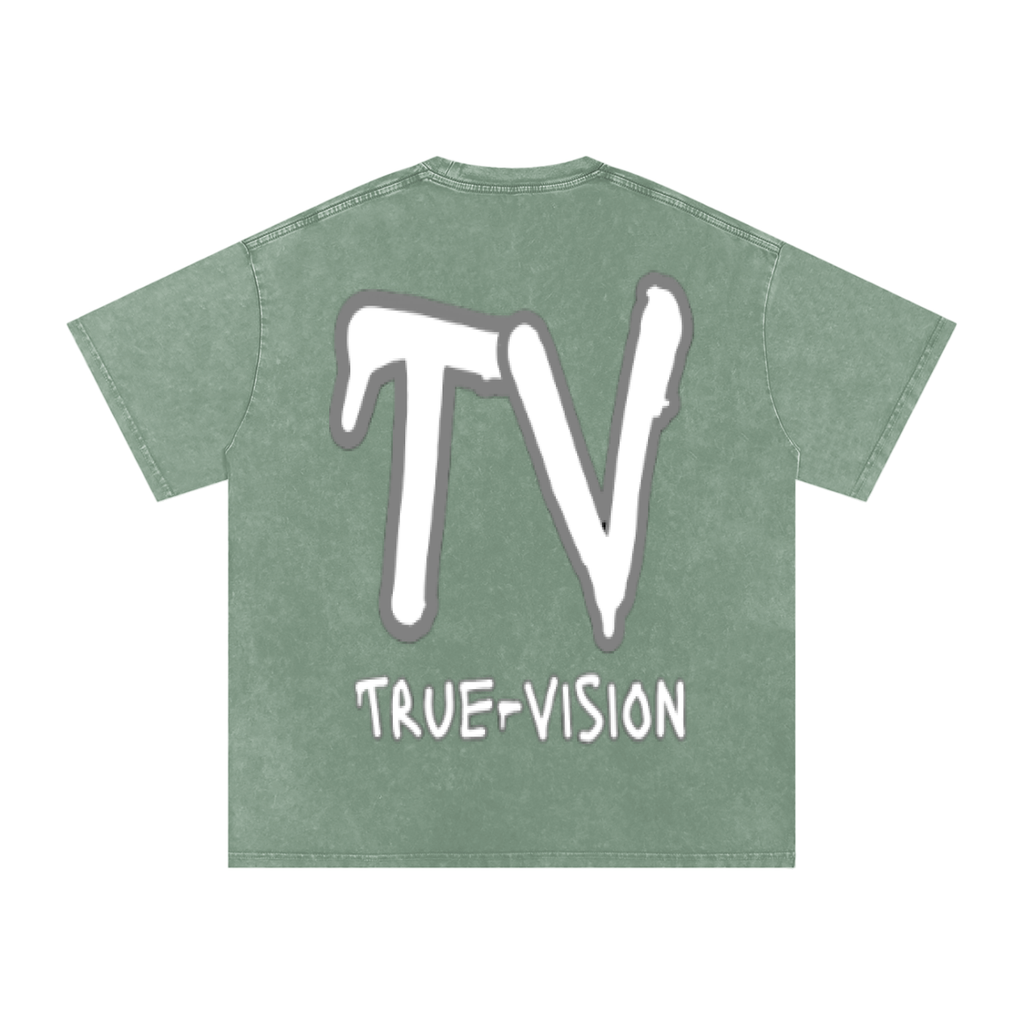 Snow Washed Oversized Cotton T-Shirt