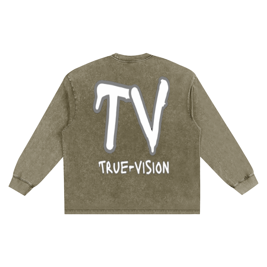 Snow Washed Frayed Edge T-Shirt