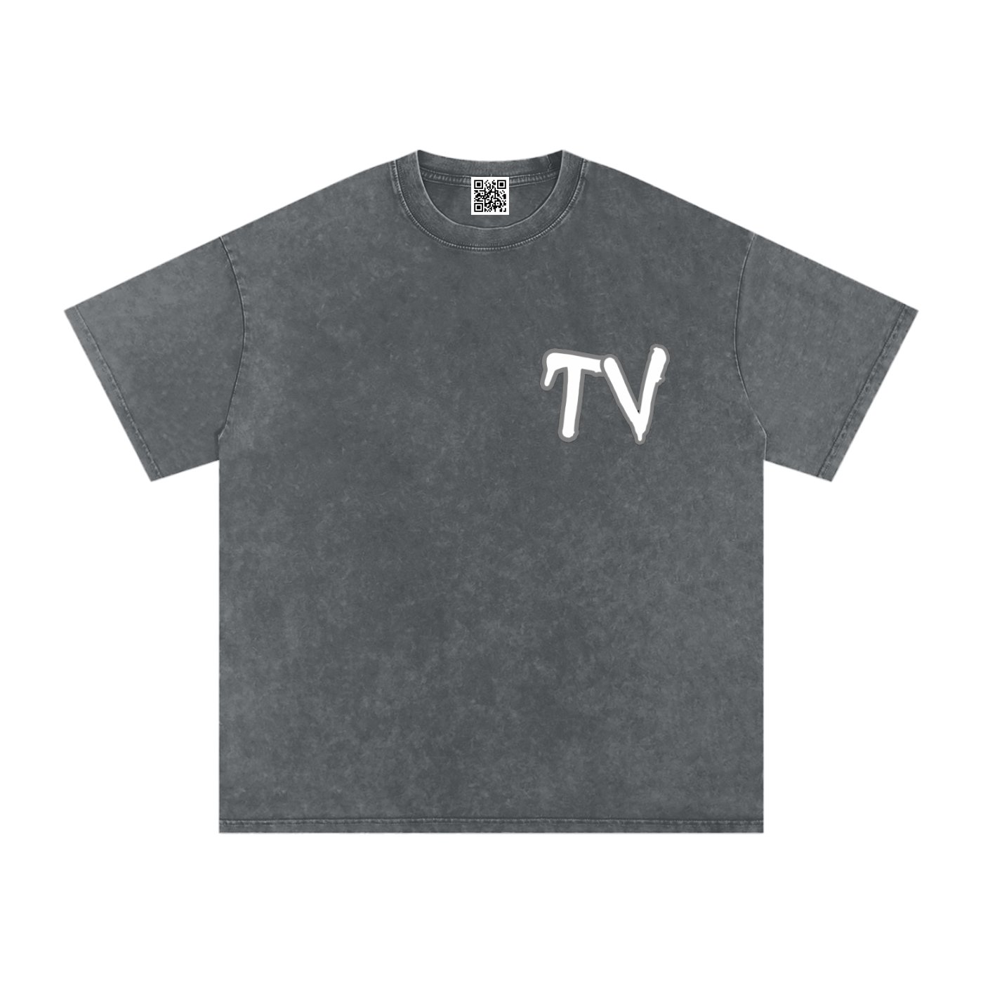Snow Washed Oversized Cotton T-Shirt