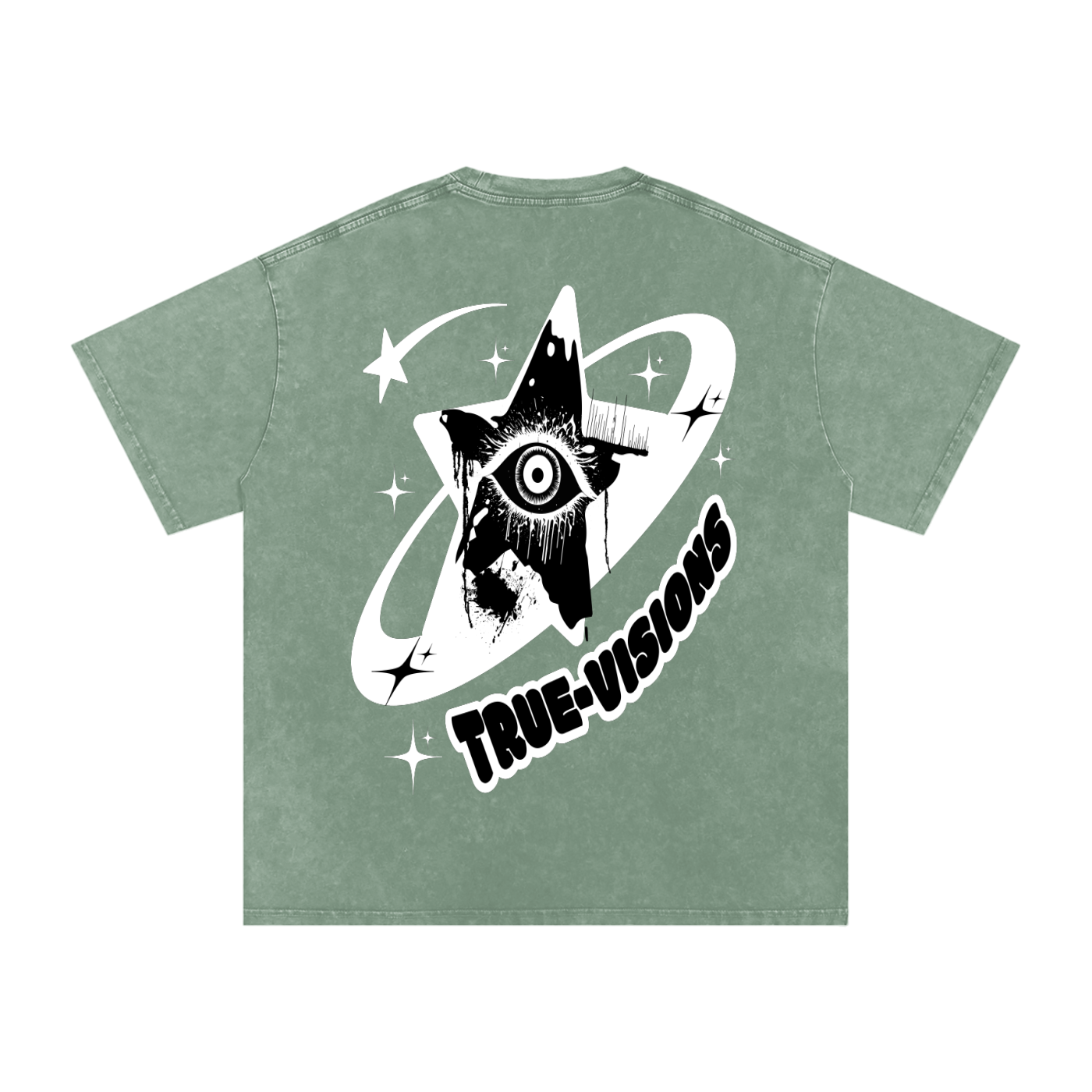 Snow Washed Oversized Cotton T-Shirt