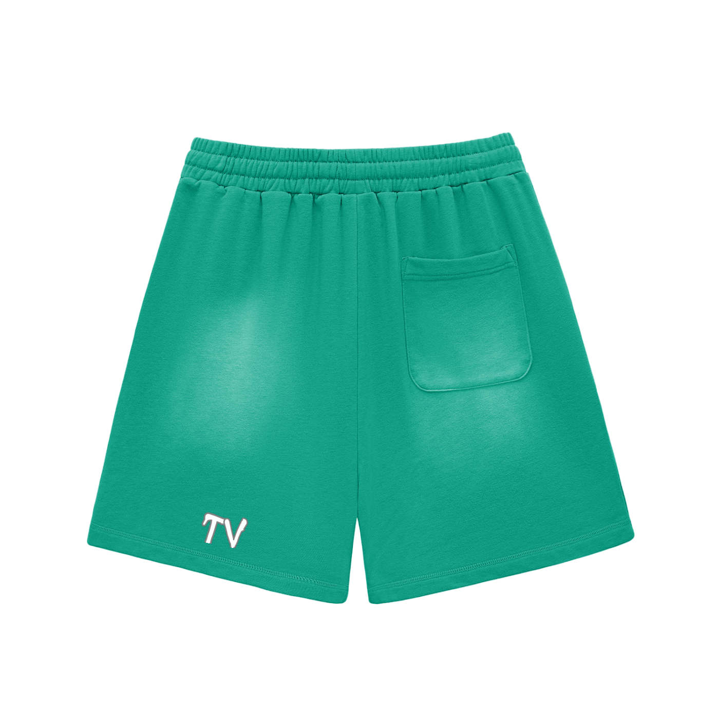 Sun Fade Raw Edge Cotton Shorts