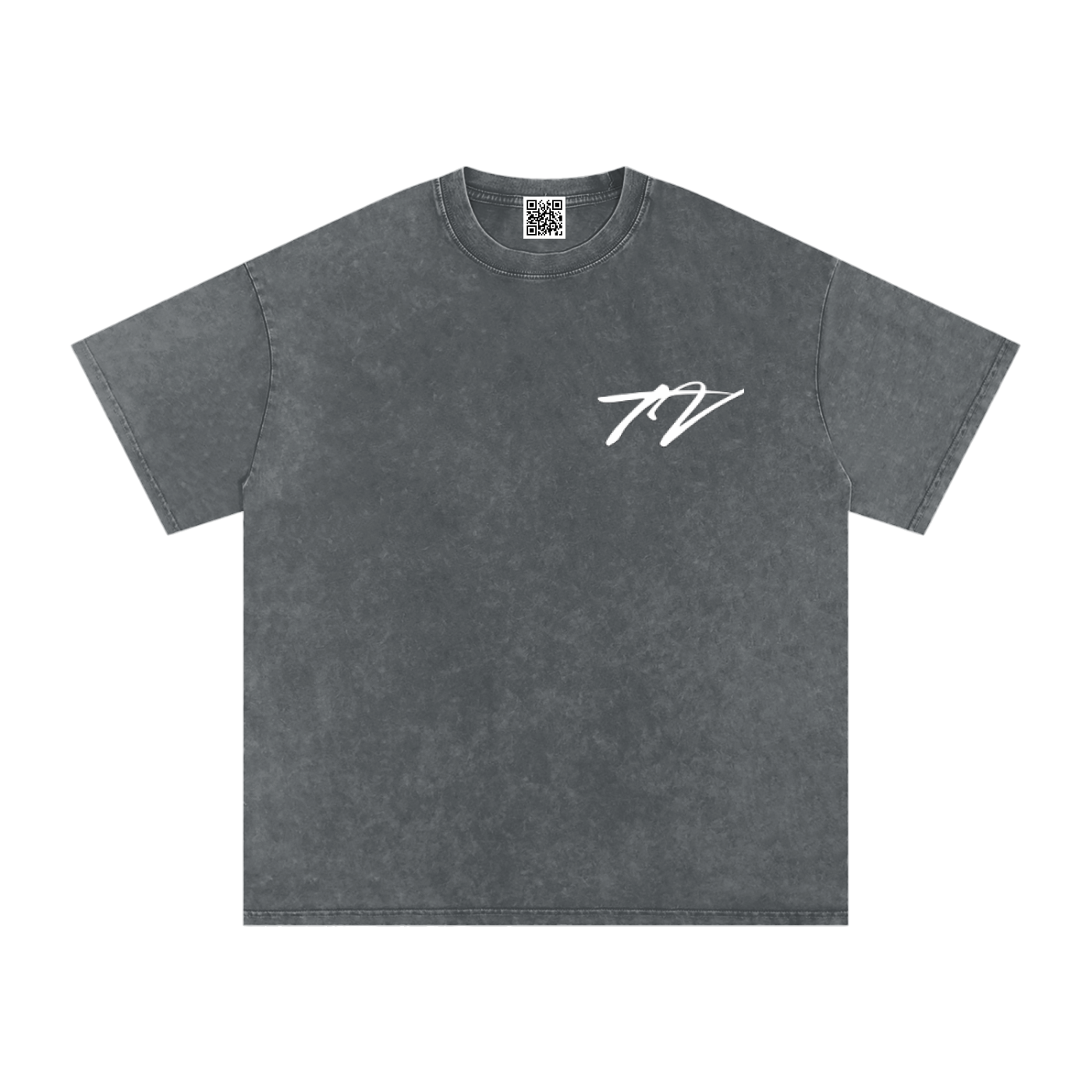 Snow Washed Oversized Cotton T-Shirt